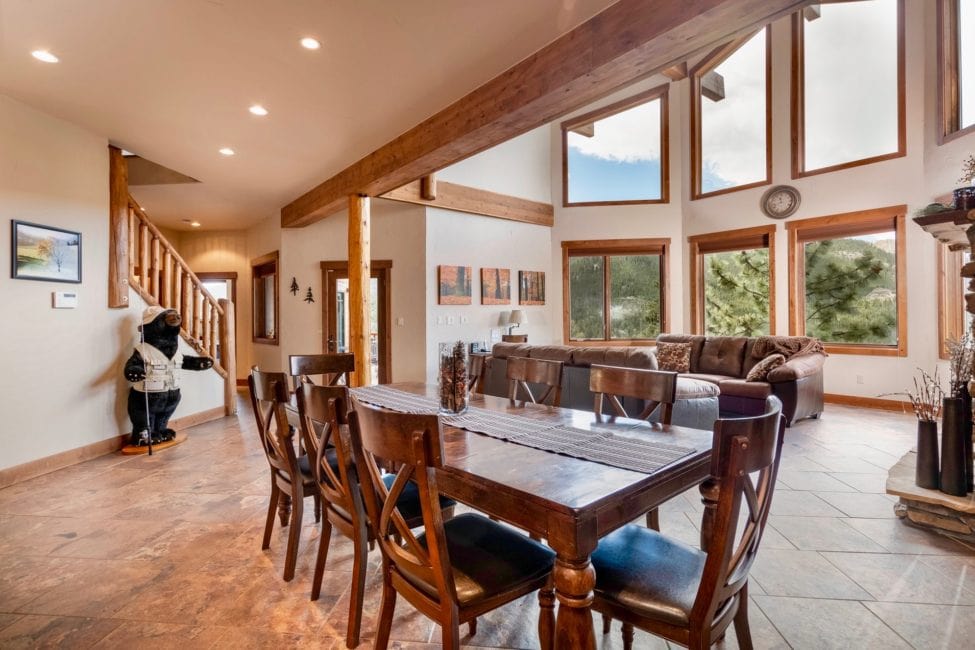 1471 Jungfrau Main Dining - Windcliff Vacation Rental Homes in Estes Park