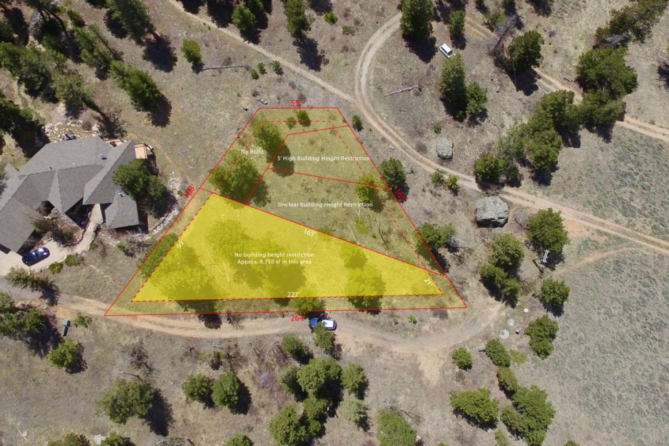 Point Lot Overhead with Lot Lines - Windcliff Estes Park Real Estate